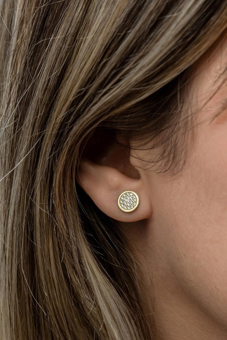 Heliophilia Silver Pendientes de Plata de Ley 925 con Recubrimiento de Oro y Circón Heliophilia Silver Pendientes de Plata de Ley 925 con Recubrimiento de Oro y Circón